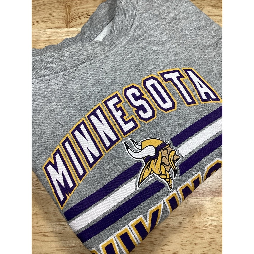 Girls NFL Minnesota Vikings Football Long Sleeved Crew Neck Sweatshirt Small (6)